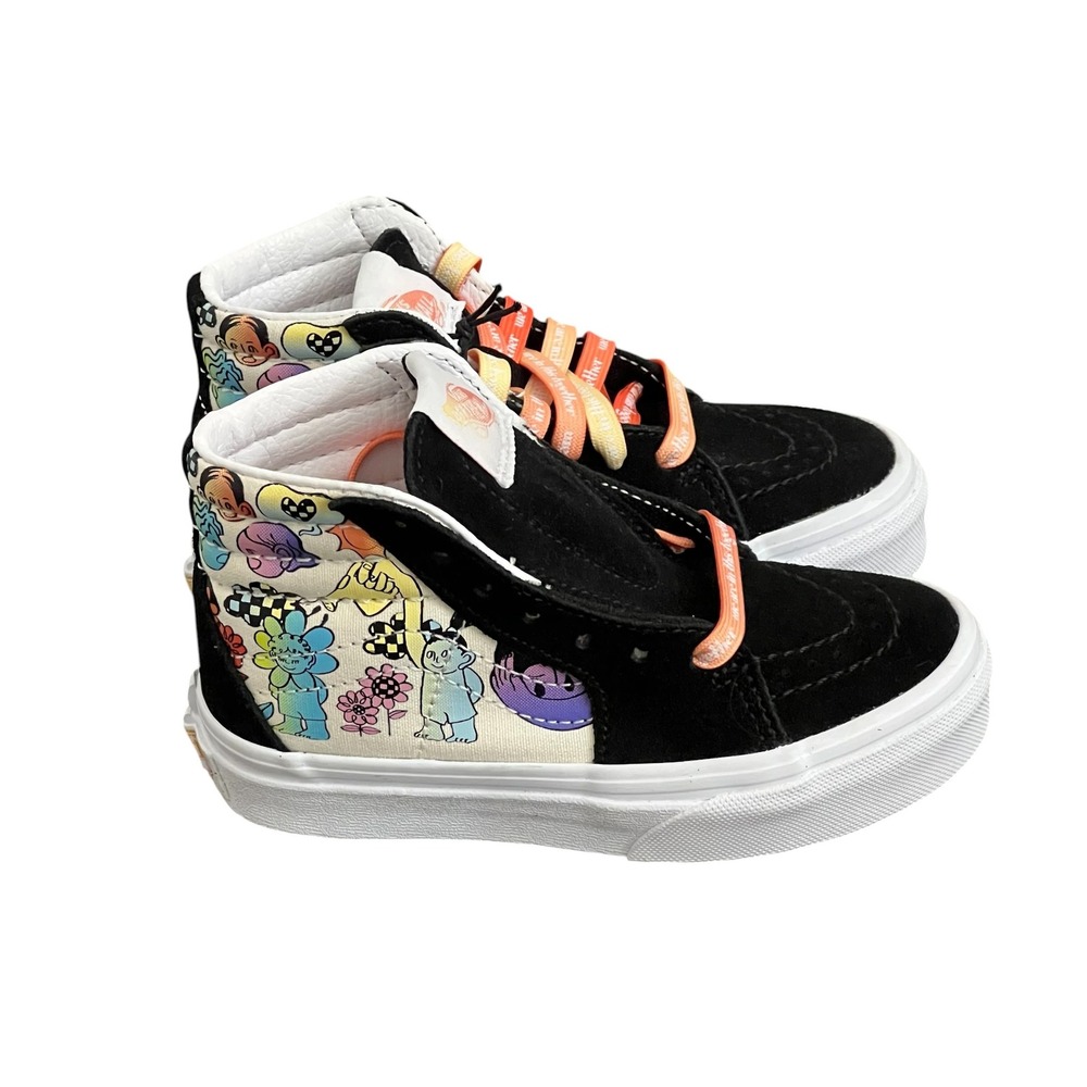 Vans Sk8-Hi Cultivate Care Kids 10.5 Black Multi High Top Sneakers VN000D5F8C3 - Picture 6 of 12